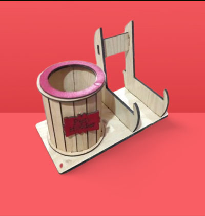 Modern Style Wooden Pen Holder